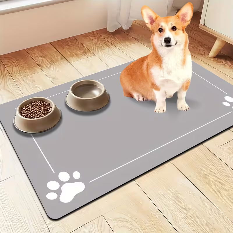 Alfombrilla Antideslizante para Comida y Agua de Perros